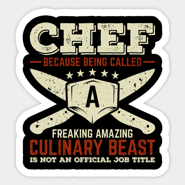 Funny Chef De Cuisine Cook Gift Sticker by Dolde08